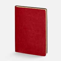 Ежедневник Nebraska Flex, недатированный, красный с золотистым