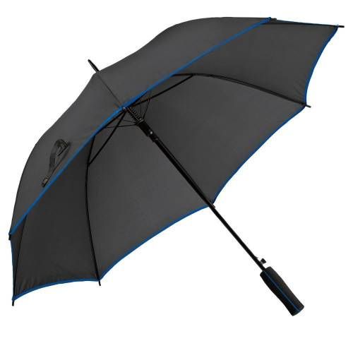 Зонт-трость Jenna, черный с синим фото 2