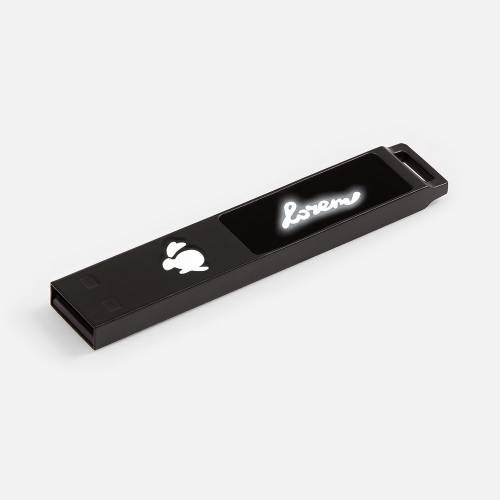 Флешка markBright Black с белой подсветкой, 32 Гб