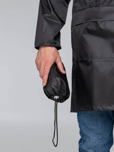 Дождевик с карманами «Мантия величия», черный фото 6