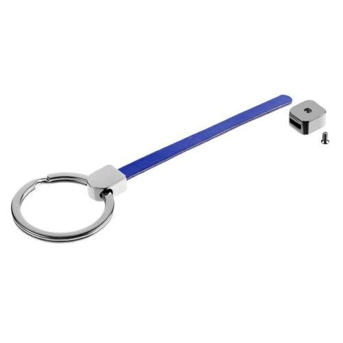 Элемент брелка-конструктора «Хлястик с кольцом и зажимом», синий фото 2
