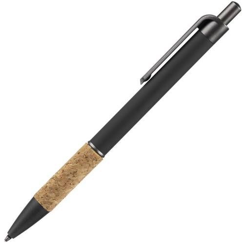 Ручка шариковая Cork, черная фото 3