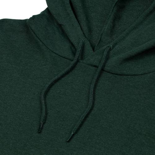 Толстовка с капюшоном унисекс Hoodie, темно-зеленый меланж фото 4