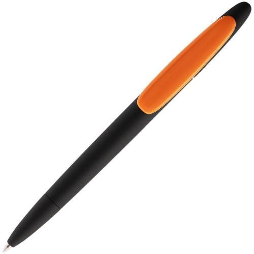 Ручка шариковая Prodir DS5 TRR-P Soft Touch, черная с оранжевым фото 5