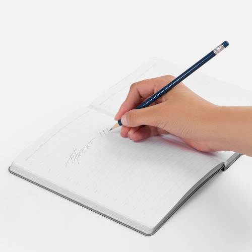 Карандаш простой Hand Friend с ластиком, темно-синий фото 3