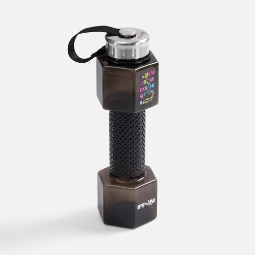 Бутылка для воды Hantelis, черная фото 8