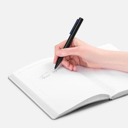 Ручка шариковая Inkolor, черная с темно-синим фото 5