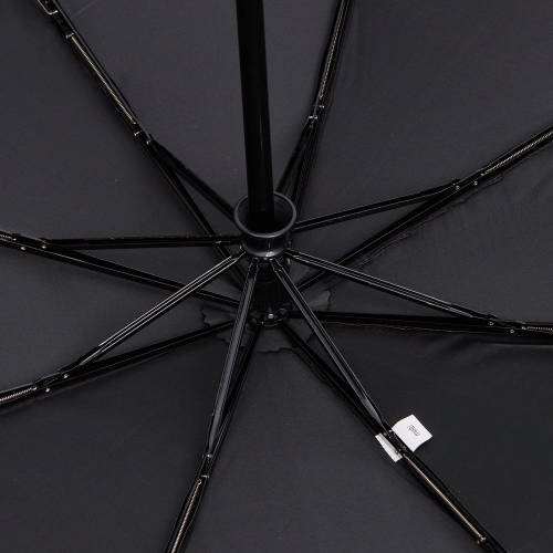 Зонт складной Fiber, черный фото 4