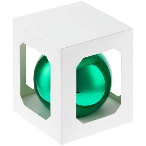 Елочный шар Finery Gloss, 10 см, глянцевый зеленый фото 4