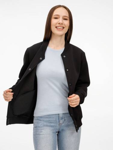 Бомбер унисекс AtmosWear, черный фото 2 Бомбер унисекс AtmosWear, черный фото 2