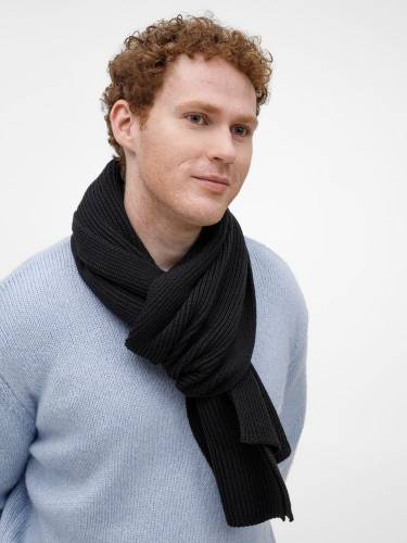 Шарф Nobilis Mono, черный фото 6