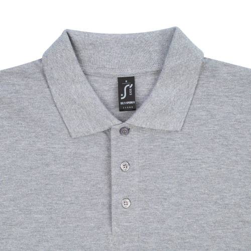 Рубашка поло мужская Spring 210, серый меланж фото 4