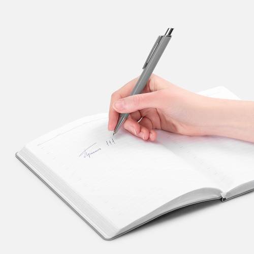 Ручка шариковая Konvent, матовая, серая фото 5