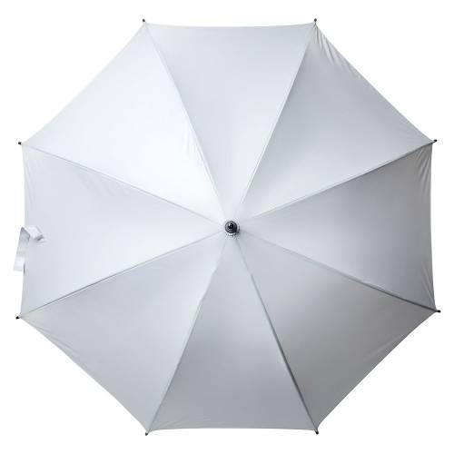 Зонт-трость Standard, белый с серебристым внутри фото 3