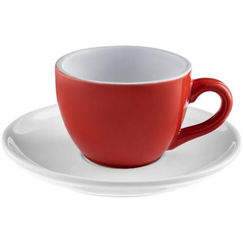 Чайная пара Cozy Morning, красная с белым фото 2