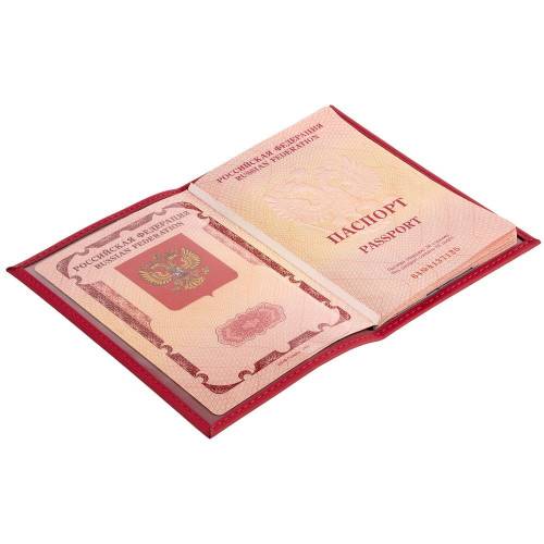 Обложка для паспорта Shall, красная фото 5