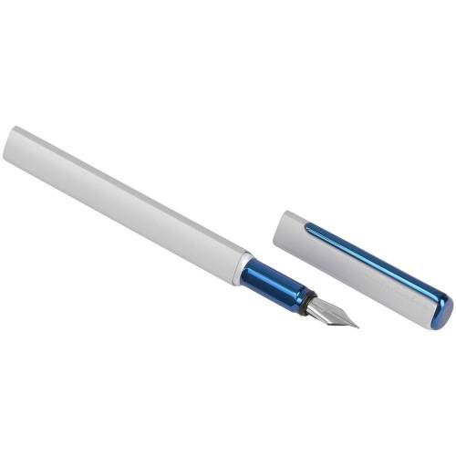 Ручка перьевая PF One, серебристая с синим фото 2
