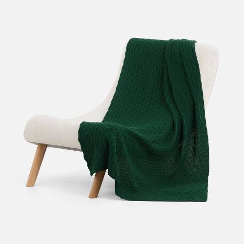 Плед Braidera, темно-зеленый (хвойный) фото 3