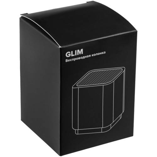 Беспроводная колонка с подсветкой гравировки Glim, черная фото 10