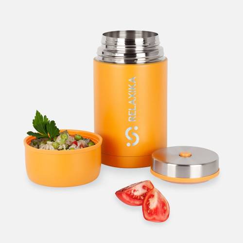 Термос для еды Relaxika 1000, желтый фото 7
