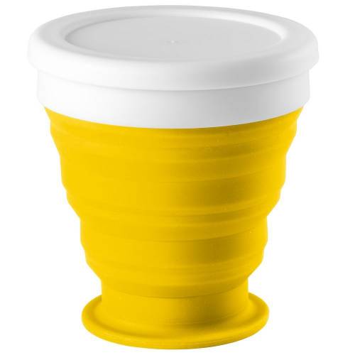 Складной стакан с крышкой Astrada, желтый фото 2
