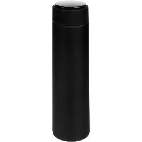 Смарт-бутылка с заменяемой батарейкой Long Therm Soft Touch, черная фото 2