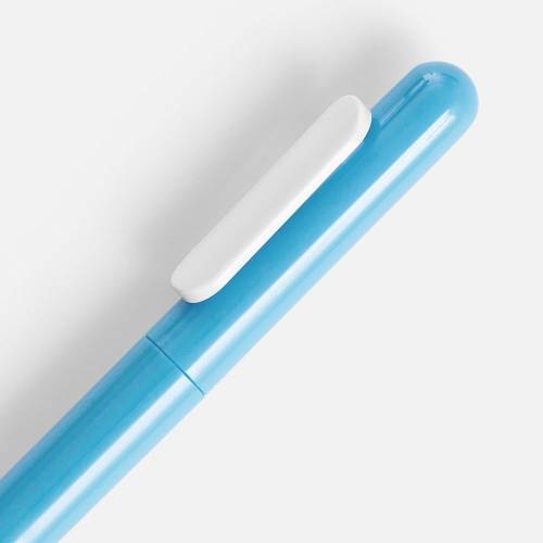 Ручка шариковая Swiper, голубая с белым фото 4