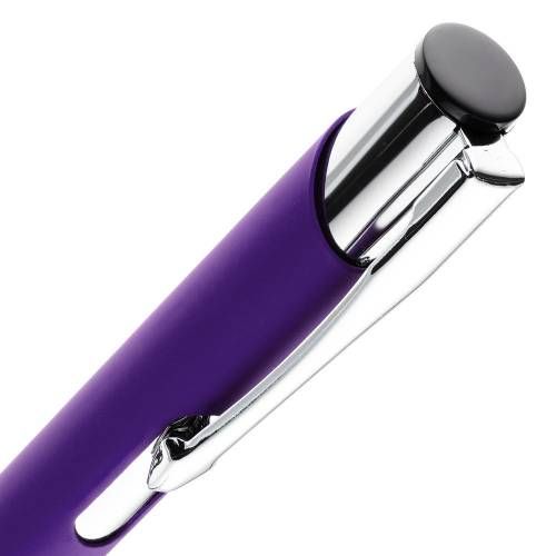 Ручка шариковая Keskus Soft Touch, фиолетовая фото 5