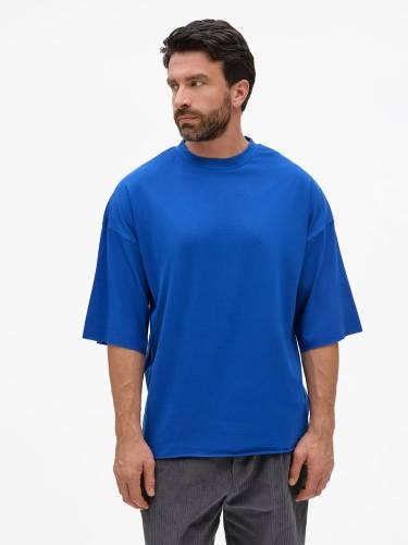 Футболка унисекс оверсайз T1, синяя фото 2