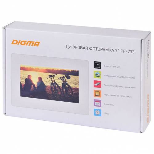Цифровая фоторамка Digma PF-733, белая фото 7