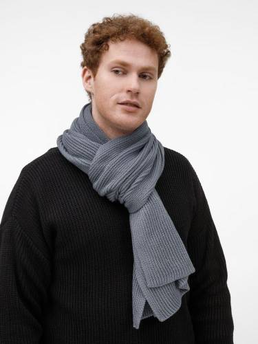 Шарф Nobilis Mono, серый (стальной) фото 7 Шарф Nobilis Mono, серый (стальной) фото 7