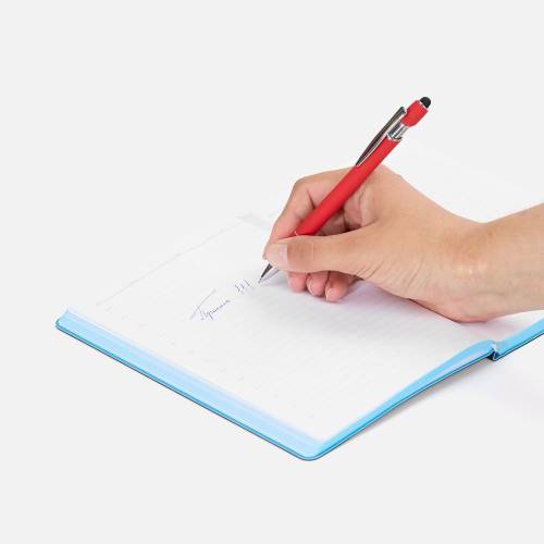 Ручка шариковая Pointer Soft Touch со стилусом, красная фото 5
