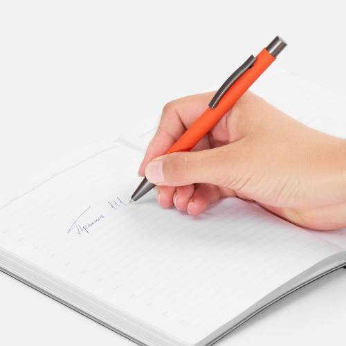 Ручка шариковая Atento Soft Touch, оранжевая фото 5 Ручка шариковая Atento Soft Touch, оранжевая фото 5