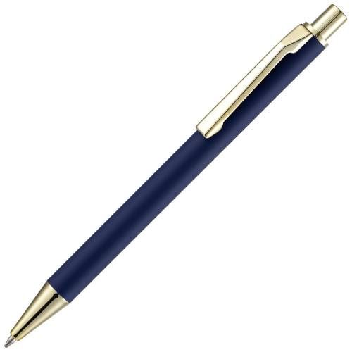 Ручка шариковая Lobby Soft Touch Gold, синяя фото 2