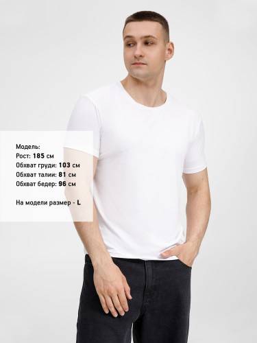Футболка унисекс Senti, белая фото 6