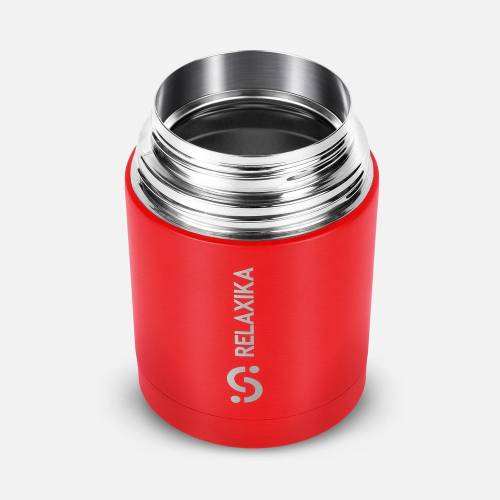 Термос для еды Relaxika 700, красный фото 5