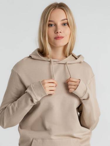 Толстовка с капюшоном унисекс Hoodie, бежевая фото 11