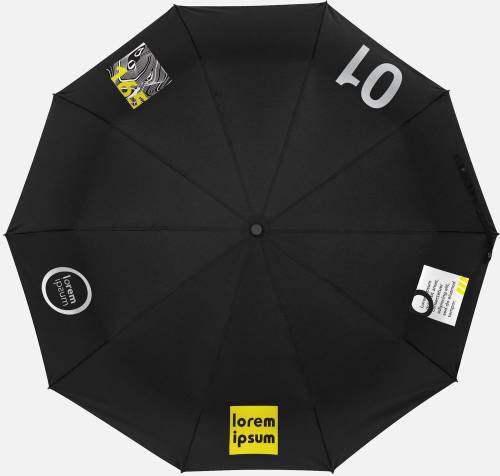 Зонт складной Cloudburst в подарочной упаковке, черный фото 14