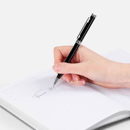 Ручка шариковая Finn Chrome, черная фото 5 Ручка шариковая Finn Chrome, черная фото 5