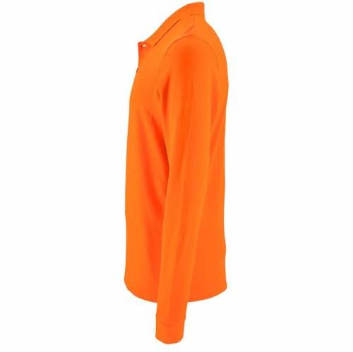 Рубашка поло мужская с длинным рукавом Perfect LSL Men, оранжевая фото 4