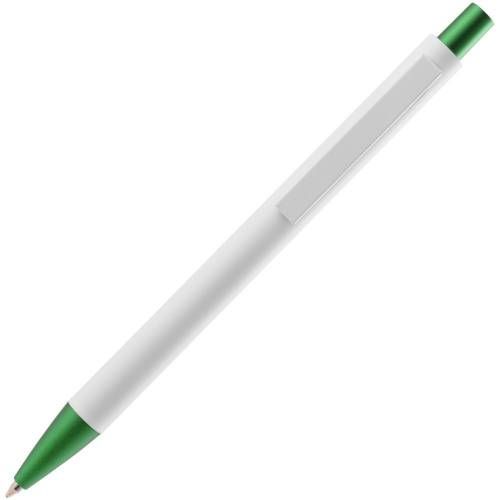 Ручка шариковая Chromatic White, белая с зеленым фото 4