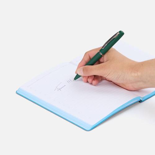 Ручка шариковая Bolt Soft Touch, зеленая фото 5