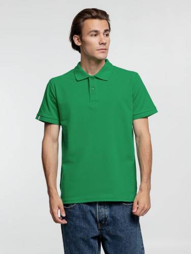 Рубашка поло мужская Virma Premium, зеленая фото 5