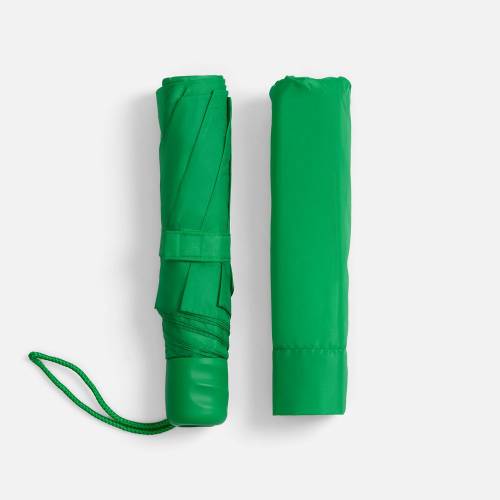 Зонт складной Basic, зеленый фото 4
