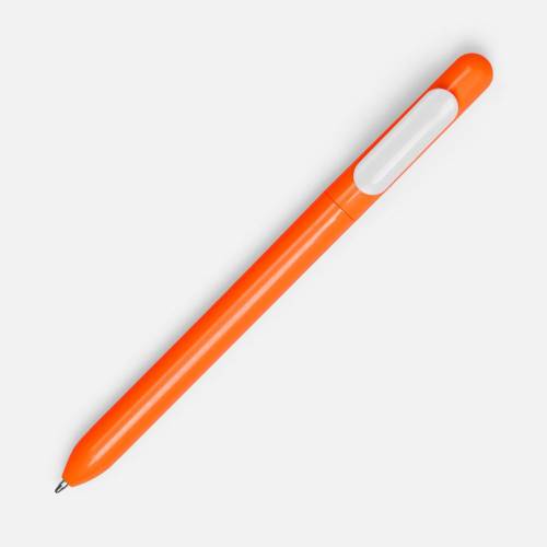 Ручка шариковая Swiper, оранжевая с белым фото 3