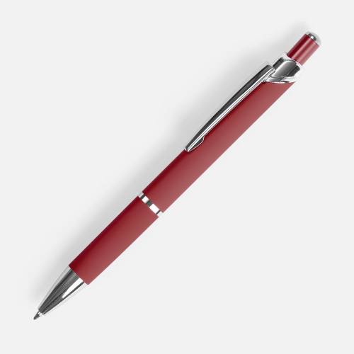 Ручка шариковая Chromos Soft Touch, красная фото 2