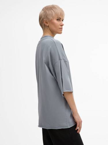 Футболка унисекс оверсайз T1, серая фото 7