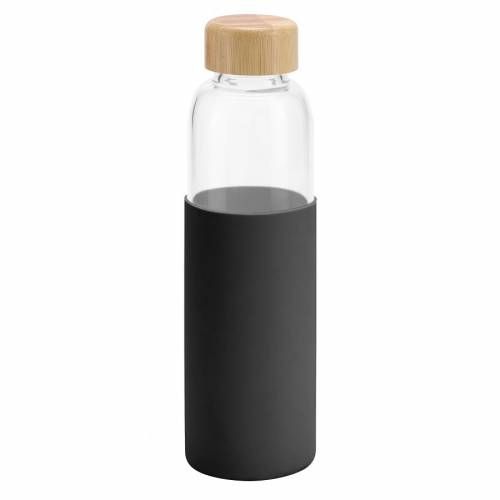 Бутылка для воды Dakar, прозрачная с черным фото 2