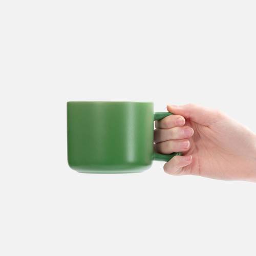 Чашка Jumbo в коробке матовая, зеленая фото 4