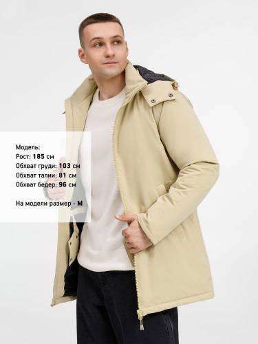 Куртка-парка унисекс Sfera, бежевая фото 15